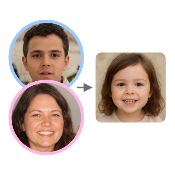Ребенок по фото родителей